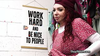 Candy bar stealing milf busted and fucked