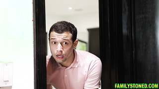 Kiki Klout giving stepbrother a deep blowjob