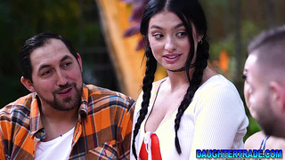 STepdads fucks Violet Gems and Violet Ray