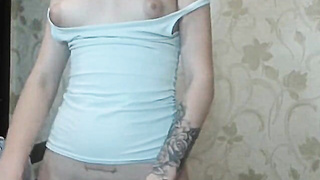 Busty 18yo Teen enjoys getting naked and stripping