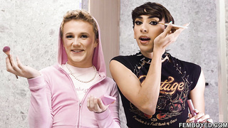 Femboys Foxy Alex and Benny Fox loves cock