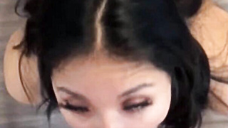 Petite latina deepthroat blowjob and facial