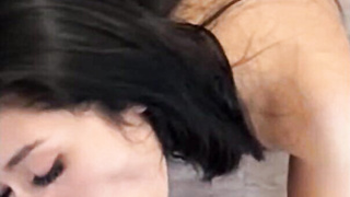 Petite latina deepthroat blowjob and facial