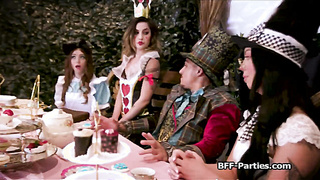 Foursome in the Wonderland with beautiful pussies