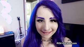 Hottie squirts while riding my cock from behind