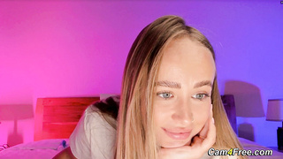 Sexy Blonde Chick Fucking Her Pussy With Huge Dildo