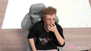Futanari gamer fucking her favorite superheroine in a 3D animated porn