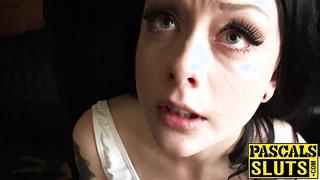 Sexy pale chick Alessa Savage is a nympho through and through