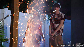 Perky tits stepmom sucks and fucks big cock of stepson