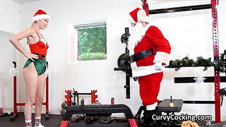 Oral workout during Holidays with busty blonde Kay