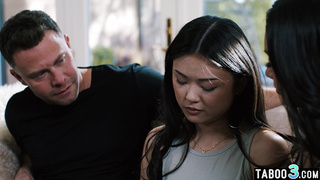 Bisex asian fucked by a married couple