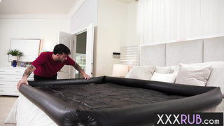 Black teen Ameena Green sucking cock