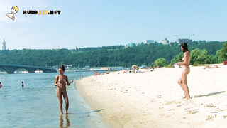 Hot nudist teen filmed by voyeur