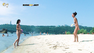 Hot nudist teen filmed by voyeur