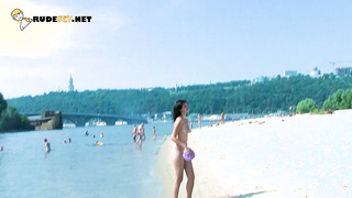 Hot nudist teen filmed by voyeur