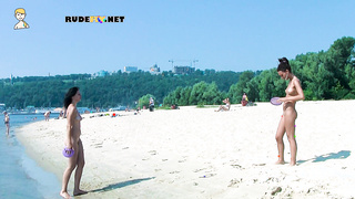 Hot nudist teen filmed by voyeur