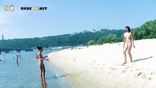 Hot nudist teen filmed by voyeur