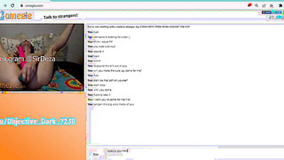Omegle hoe plays with her pussy and some toys