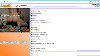 Omegle hoe plays with her pussy and some toys