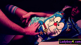 Amateur teen ladyboy back from Japan