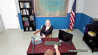 Busty blonde soccer mom hammered by the head teacher