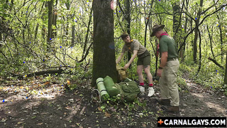 A peaceful hike ends with shameless gay sex!