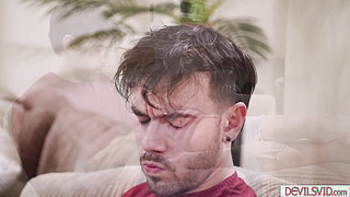 Guy ass fucking his room mates petite latina girlfriend