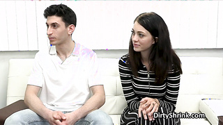 Lovely couple joined by milf doctor