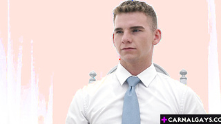 Felix an old bearded man who jerks off Jack's cock