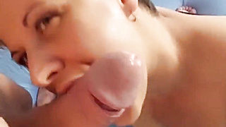 Hot Mature took my cock in her mouth and i cum on her boobs