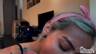 Veronica Leal gives an explosive blowjob