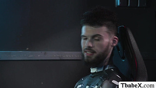 Space TS barebacked by her mate in the spaceship