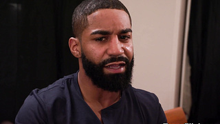 Shadow cannot resist Eva Maxims naked body beside him