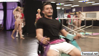 Intructor caught TS dancer fucking fellow dancer