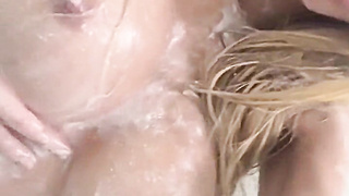 Blonde Babe gets naughty in the shower