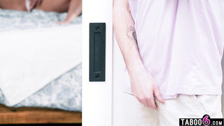 Huge boobs MILF stepmom caught fapping