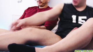 Clark Delgaty and Rocky Vallarta jerks each other