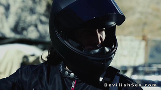 Tight bodied man fucks busty Asian with a big cock