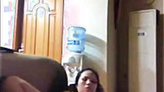 Filipina Luna masturbates in expats home