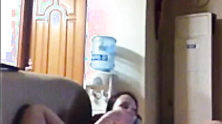 Filipina Luna masturbates in expats home