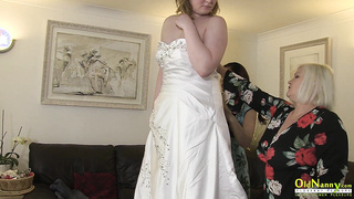 Women have to measure the size of the bride
