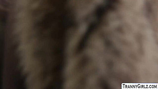 TS Vanniall rimjob and bareback fucks Twink Lior