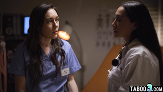 Latin MILF doctor lures a nurse into sex