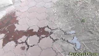 Japanese honies cower to urinate