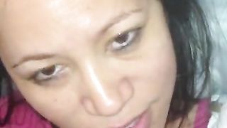 Amazing BLOWJOB from my Wifey's Filipina Pal at her Building :)