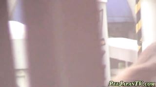 Asian honeys urinate on web cam