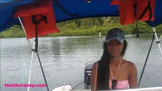 tiny chinese spinner heather deep gives outdoor deepthroatin