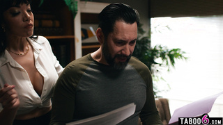 Persuasive stepmom visits the office