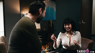 Persuasive stepmom visits the office