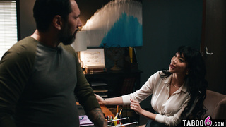 Persuasive stepmom visits the office